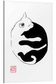 Tableau en aluminium Yin Yang Cats - Péchane
