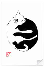 Sticker mural Yin Yang Cats - Péchane