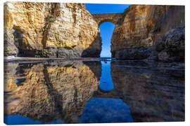 Canvas print Stone bridge over Praia da Caldeira, Algarve, Portugal - Jan Wehnert