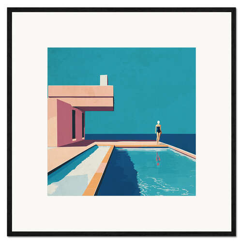 Impression artistique encadrée Mid-Century lifestyle