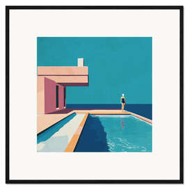 Impression artistique encadrée Mid-Century lifestyle - Layla Oz