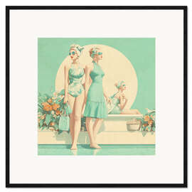 Inramat konsttryck Vintage Summertime