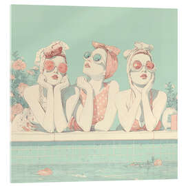 Obraz na szkle akrylowym 50s swimming pool - Layla Oz