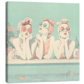 Canvas print 50s swimming pool - Layla Oz