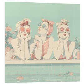 PVC print 50s swimming pool