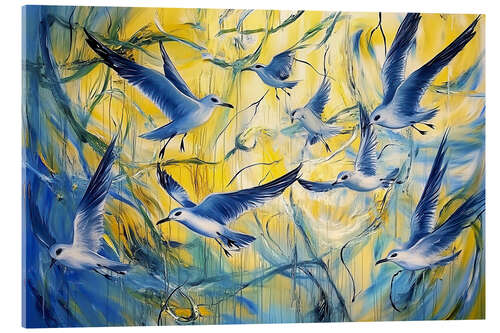 Acrylglasbild Vogelschwarm