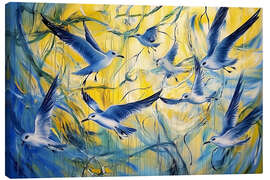 Canvas print Flock of birds - Peter Roder