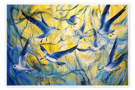 Stampa Flock of birds - Peter Roder