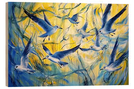 Holzbild Vogelschwarm - Peter Roder