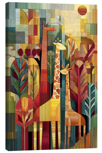 Tableau sur toile Giraffes in Africa