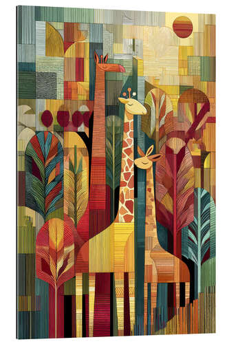 Cuadro de plexi-alu Giraffes in Africa
