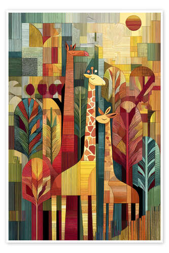 Poster Giraffes in Africa