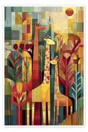 Stampa Giraffes in Africa - Peter Roder
