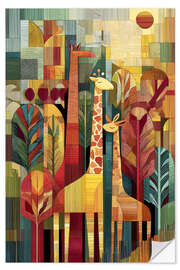 Wandsticker Giraffen in Afrika - Peter Roder