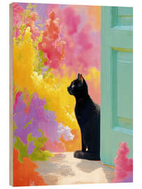 Tableau en bois The cat's dream - Peter Roder