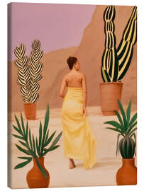 Tableau sur toile Woman in cactus garden - Frank Daske