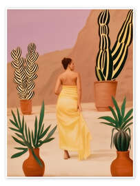 Stampa Woman in cactus garden - Frank Daske