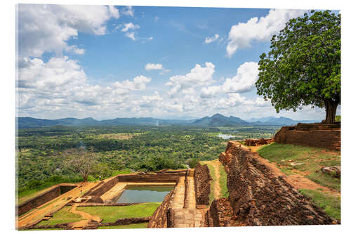 Acrylic print View from ancient Sigiriya rock in Sri Lanka