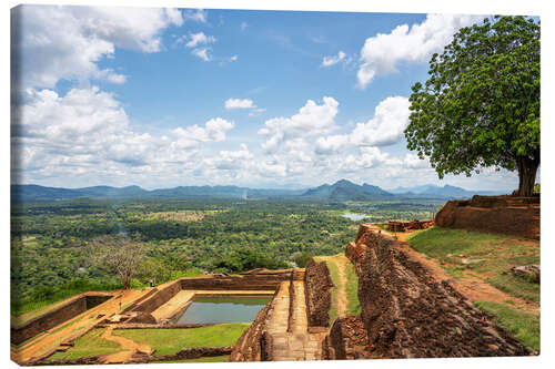 Tableau sur toile View from ancient Sigiriya rock in Sri Lanka