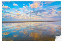 Wandsticker Sonnenaufgang an der Nordsee