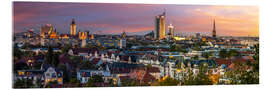 Acrylic print Leipzig City Skyline Panorama at sunset - Frank Herrmann