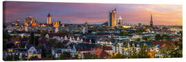 Canvas print Leipzig City Skyline Panorama at sunset - Frank Herrmann
