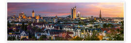 Tavla Leipzig City Skyline Panorama at sunset - Frank Herrmann