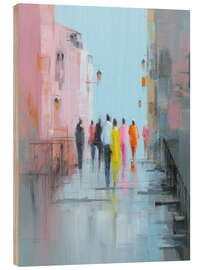 Tableau en bois Walk in the city - DejaReve