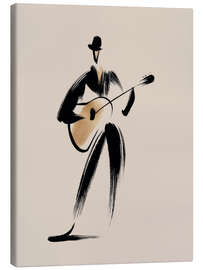 Canvas print Street musician playing on guitar - DejaReve