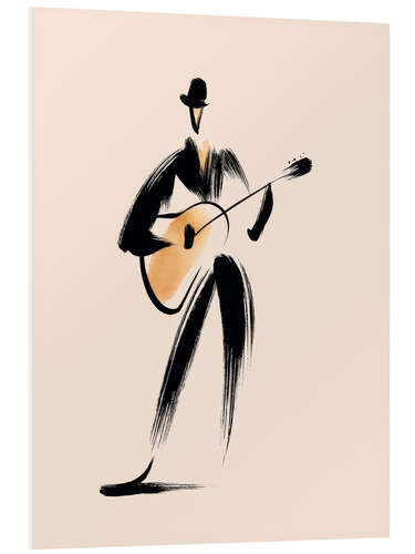 Hartschaumbild Der Gitarrenspieler