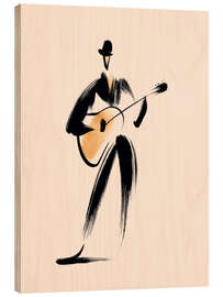Quadro de madeira The guitar player