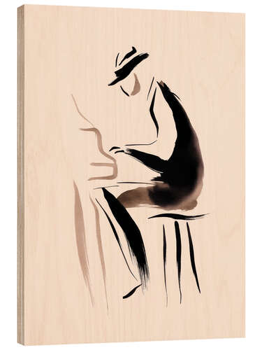 Quadro de madeira The pianist