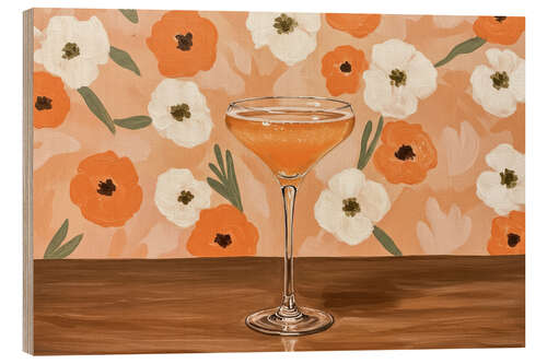 Holzbild Peach Blossom Bellini