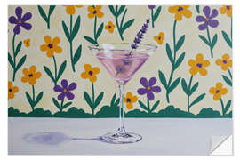 Sticker mural Lavender Martini Blooms - Felipe Hora