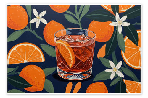 Poster Tropical Negroni
