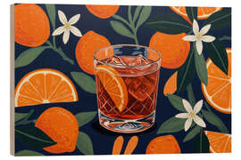 Wood print Tropical Negroni