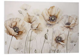 Hartschaumbild Mohnblumen Sommer