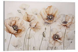 Magnettafel Mohnblumen Sommer