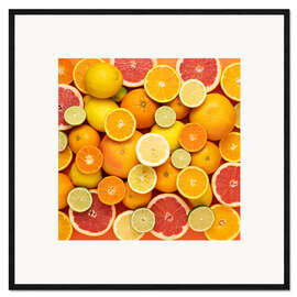 Framed art print Citrus fruits in square - Thomas Klee
