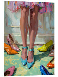 Tableau en verre acrylique I love shoes - Jörg Gamroth
