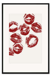 Gerahmter Kunstdruck Kusslippen