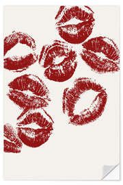 Wandsticker Kusslippen