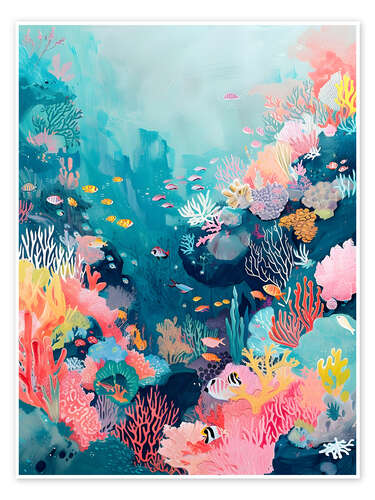 Póster Colorful underwater world