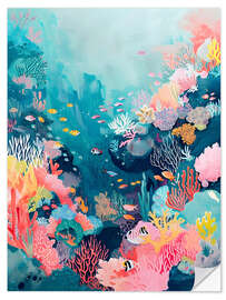 Wandsticker Farbige Unterwasserwelt - Jörg Gamroth