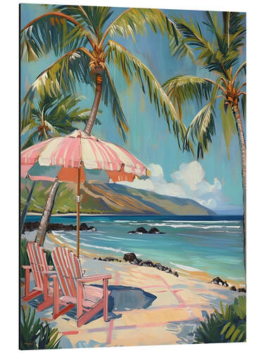 Quadro em alumínio Sunny holidays by the sea