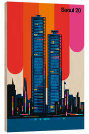 Tableau en bois Seoul 20 - Bo Lundberg