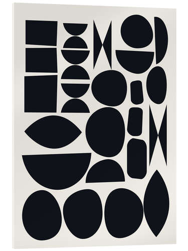 Cuadro de metacrilato Midcentury Abstract Shapes in Black