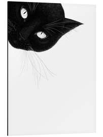 Magnettafel Schwarze Katze on top