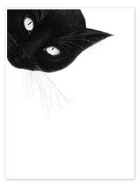 Póster Black cat on top - Valeriya Korenkova