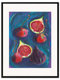 Framed art print Figs and Cherries - Dawn Underwood